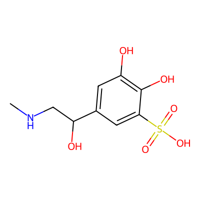 Chemical structure of Epinephrine-5-Benzenesulfonic acid