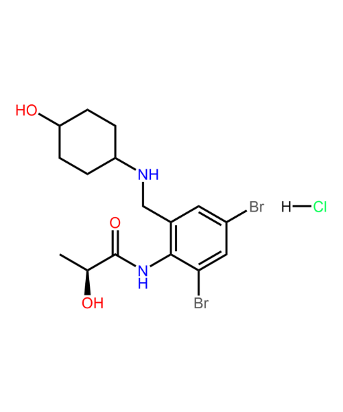 Chemical structure of Ambroxol L-Lactamide Hydrochloride