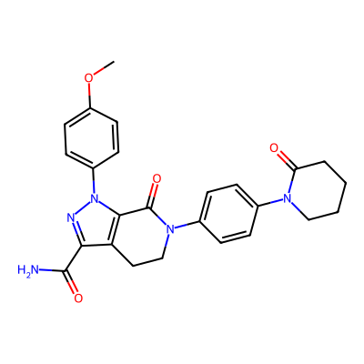 Chemical structure of Apixaban WS