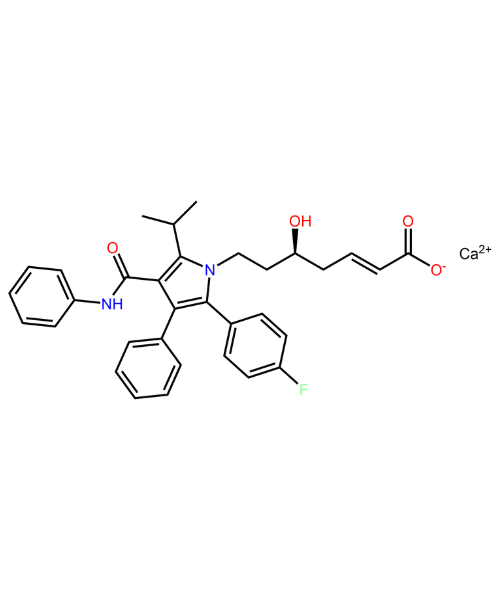 Chemical structure of Atorvastatin 3-Deoxy-Hept-2-Enoic Acid Calcium Salt