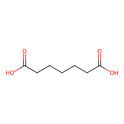 Chemical structure of Pimelic Acid