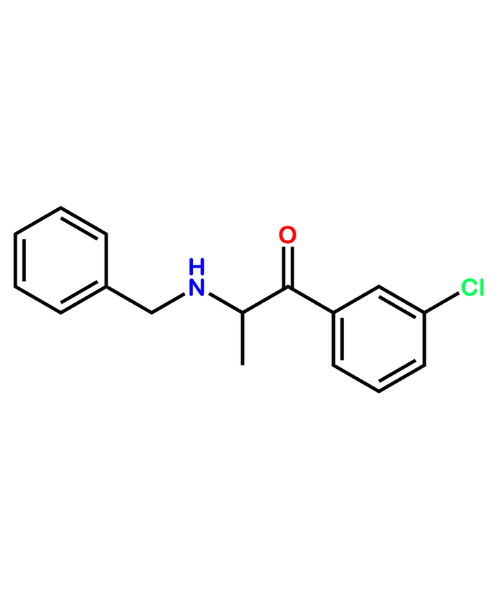 Chemical structure of Bupropion 2-benzylamine Impurity
