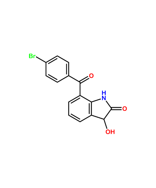 Chemical structure of 7-(4-bromobenzoyl)-3-hydroxyindolin-2-one