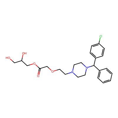 Chemical structure of Glyceryl Ester of Cetirizine (USP)