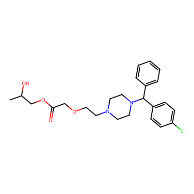 Chemical structure of Propylene Glycol Ester Of Cetrizine(Mixture of Diastereomers)