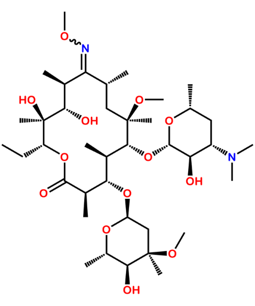 Chemical structure of Clarithromycin Impurity O Impurity G mixture