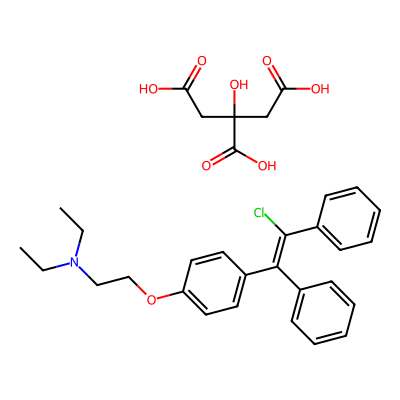 Chemical structure of Clomiphene Citrate