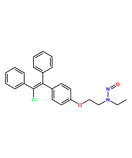 Chemical structure of N-Nitroso Des-ethyl Clomiphene