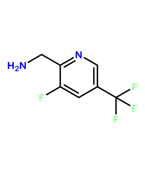 Chemical structure of 3-fluoro-[5-(trifluromethyl)pyridin-2yl]methanamine