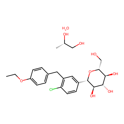 Chemical structure of Dapagliflozin Propanediol Monohydrate