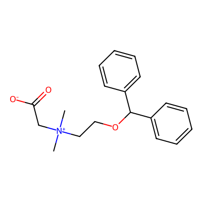 Chemical structure of Diphenhydramine Quaternary Salt