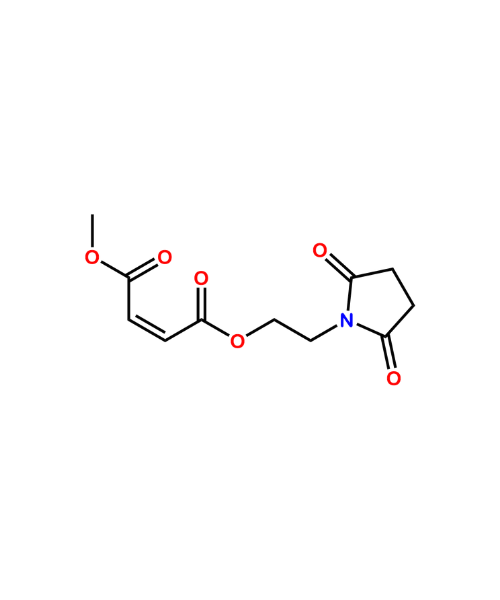 Chemical structure of Diroximel Fumarate Impurity E