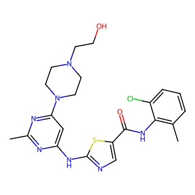 Chemical structure of Dasatanib