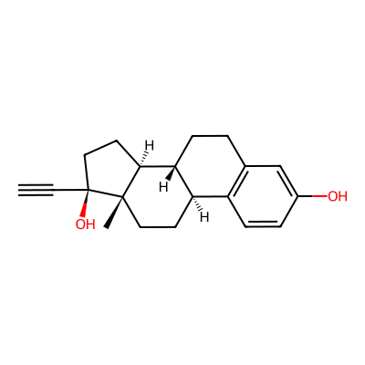 Chemical structure of Ethinylestradiol Impurity B