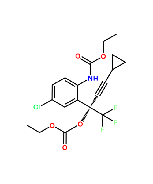 Chemical structure of Bis(ethoxycarbonyl) Efavirenz Amino Alcohol