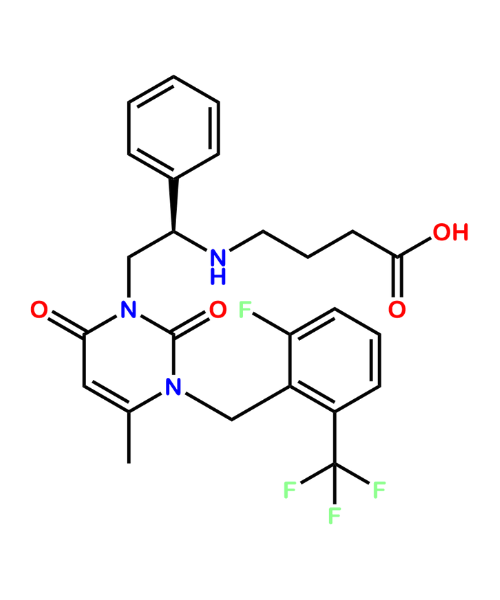 Chemical structure of Elagolix Des Phenyl Impurity