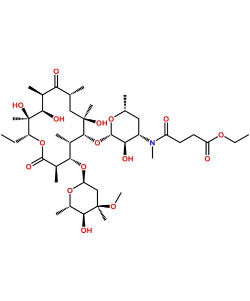Chemical structure of Erythromycin ethylsuccinate Impurity G