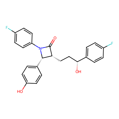 Chemical structure of (3R,4R,3'R)-Ezetimibe