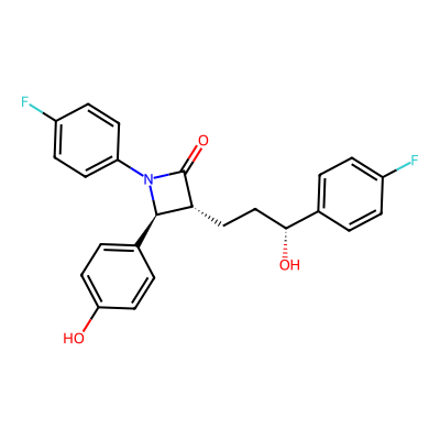Chemical structure of RRS Ezetimibe