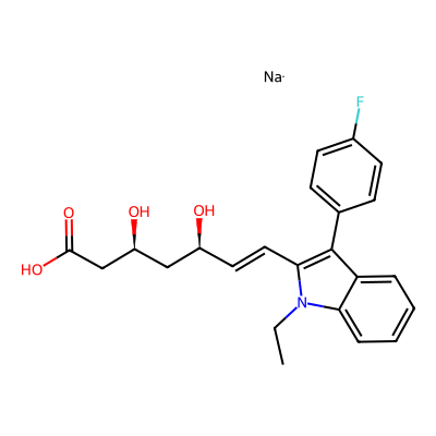 Chemical structure of Fluvastatin N-Ethyl Impurity