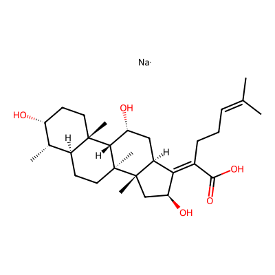 Chemical structure of Fusidic Acid Impurity O (Sodium Salt)
