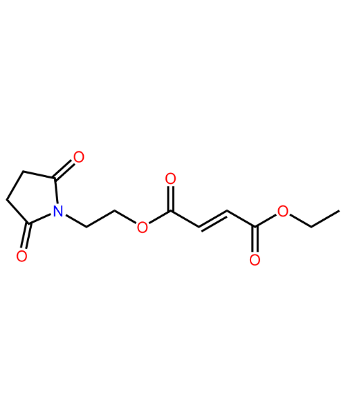 Chemical structure of 2-(2,5-dioxopyrrolidin-1-yl)ethyl ethyl fumarate