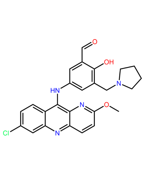 Chemical structure of Pyronaridine Aldehyde impurity