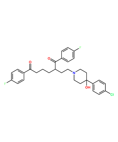 Chemical structure of N,C-Fluorophenylbutyryl Haloperidol