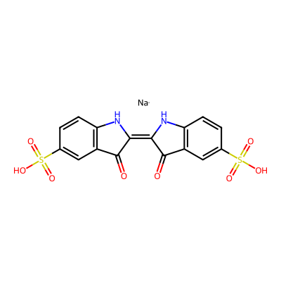 Chemical structure of Indigo Carmine