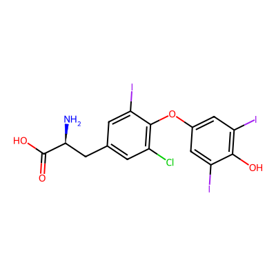Chemical structure of Monochlorotriiodothyronine