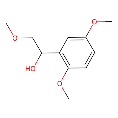 Chemical structure of 1-(2,5-dimethoxyphenyl)-2-methoxyethan-1-ol