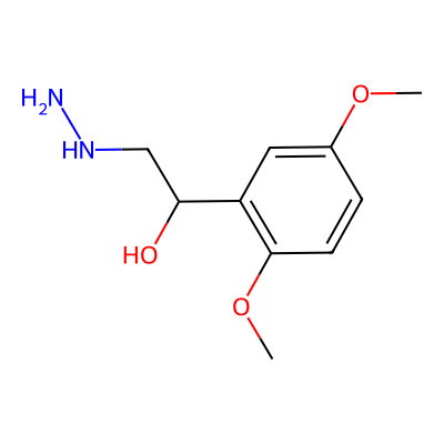 Chemical structure of 1-(2,5-dimethoxyphenyl)-2-hydrazineylethan-1-ol