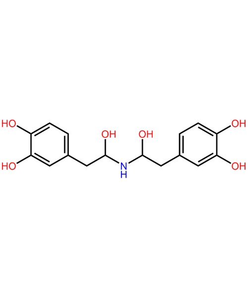 Chemical structure of 4,4'-(azanediylbis(1-hydroxyethane-2,1-diyl))bis(benzene-1,2-diol)