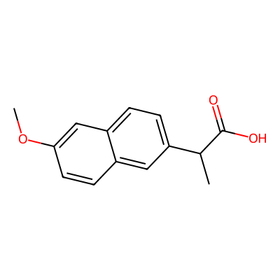 Chemical structure of Naproxen Racemate