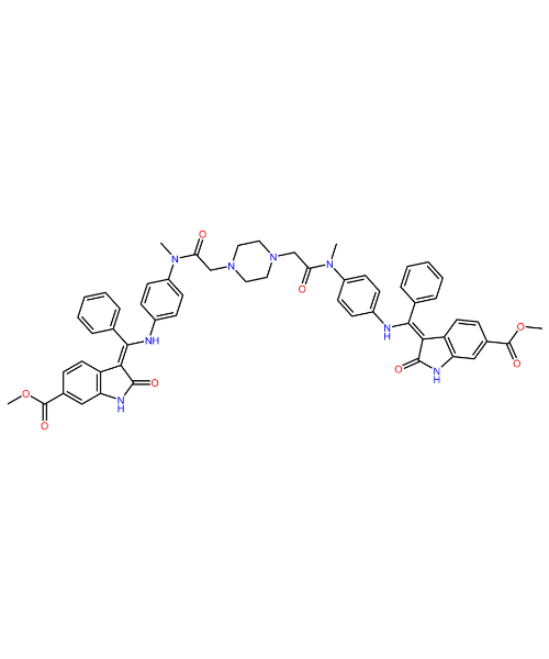Chemical structure of Nintedanib Piperazine Dimer