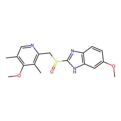 Chemical structure of Omeprazole API