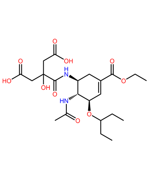 Chemical structure of Oseltamivir Citric Acid Adduct 3