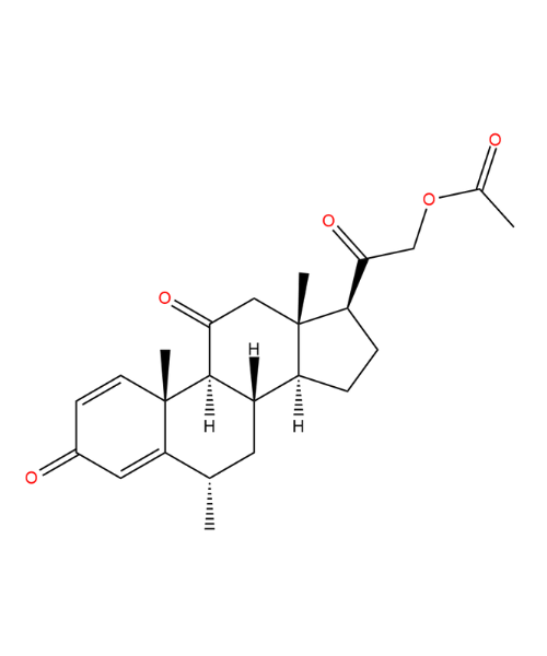 Chemical structure of Methylprednisolone Acetate EP Impurity F