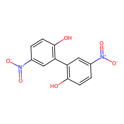 Chemical structure of 5,5’-Dinitro[1,1’-biphenyl]-2,2’-diol