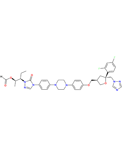 Chemical structure of Posaconazole Formyl Impurity