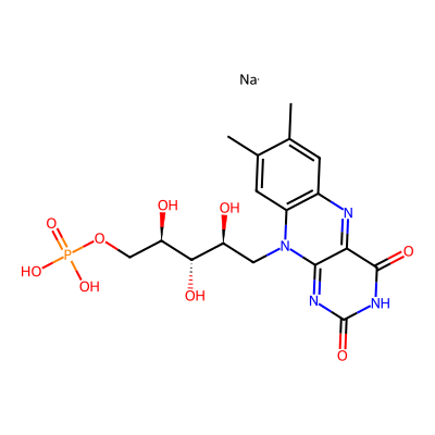 Chemical structure of Riboflavin Phosphate Sodium Salt