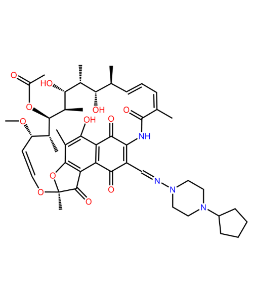 Chemical structure of Rifapentine Quinone