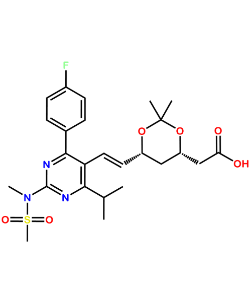 Chemical structure of Rosuvastatin Des butyl BEM