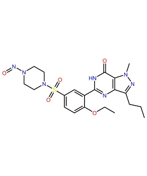 Chemical structure of N-Nitroso N-Desmethyl Sildenafil