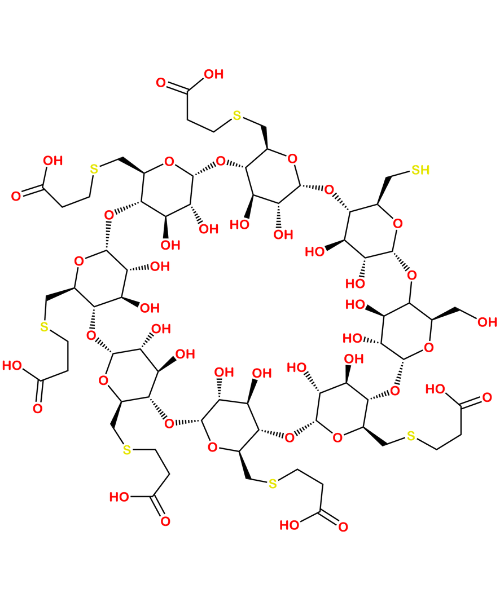 Chemical structure of Mono-thio-mono hydroxy Sugammadex