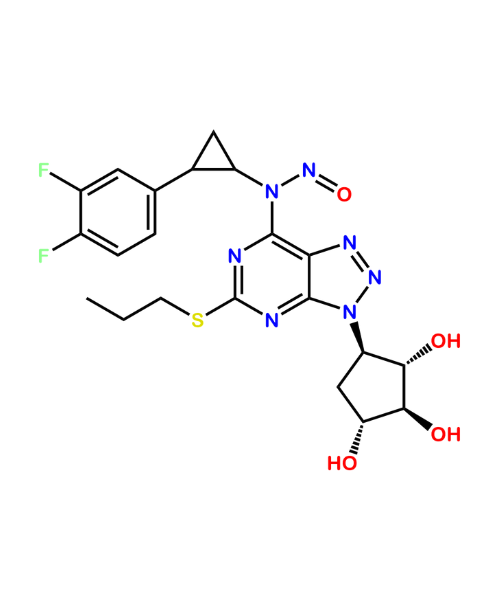 Chemical structure of Ticagrelor Nitroso Impurity 16
