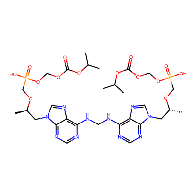 Chemical structure of Tenofovir Disoproxil Fumarate  Impurity F