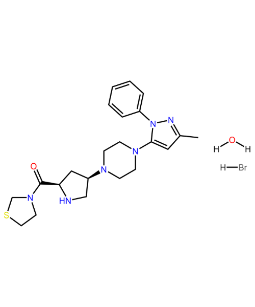 Chemical structure of Teneligliptin Hydrobromide Hydrate R- Isomer