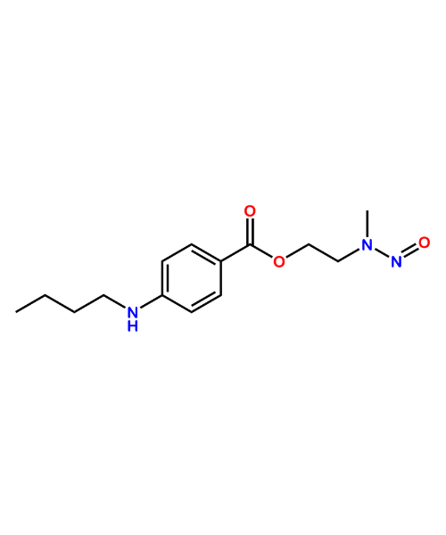 Chemical structure of N-Nitroso Desmethyl Tetracaine