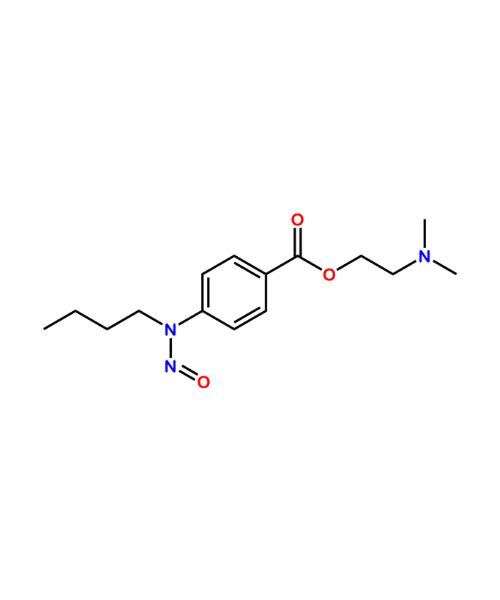 Chemical structure of N-Nitroso Tetracaine